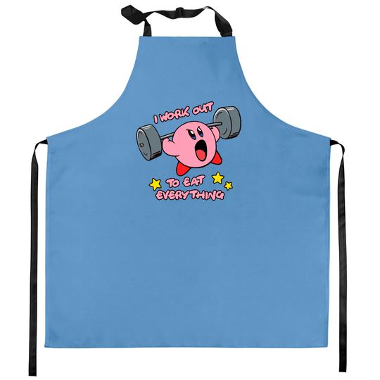 Discover kirby workout Kitchen Aprons, nintendo Kitchen Aprons