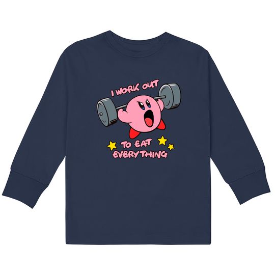 Discover kirby workout Kids Long Sleeve T-Shirts, nintendo Kids Long Sleeve T-Shirts