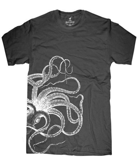 Discover Octopus mens T-shirt --- Kraken -- sizes sm med lg xl xxl 