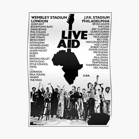 Discover Live Aid 1985 Premium Matte Vertical Poster