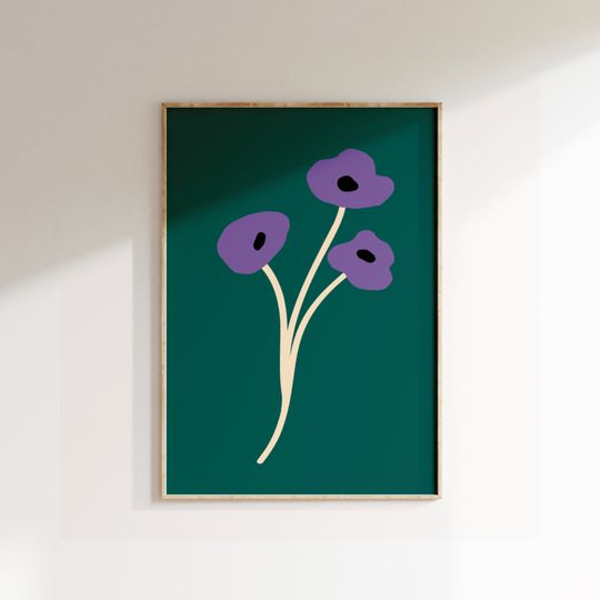 Discover Flower Wall Art Decor Poster