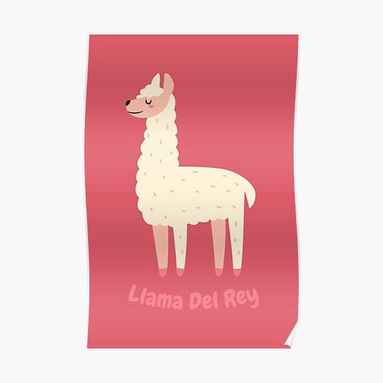 Discover Llama Del Rey Premium Matte Vertical Poster