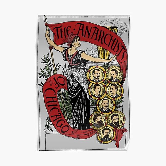 Discover Anarchists of Chicago In Color - Haymarket Riot, Labor History, Socialist, Socialism, Leftist Premium Matte Vertical Poster