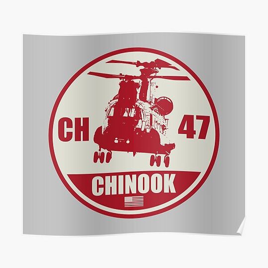 Discover CH-47 Chinook Patch Premium Matte Vertical Poster