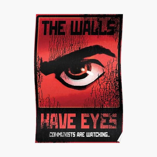 Discover The walls have eyes (WornColor) Premium Matte Vertical Poster