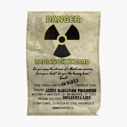 Discover RADIATION HAZARD PSA Premium Matte Vertical Poster