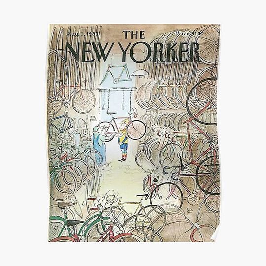 Discover The New Yorker Cycle Shop Premium Matte Vertical Poster