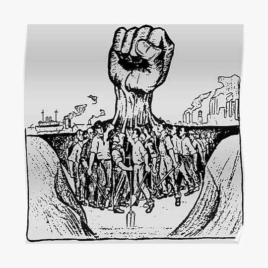 Discover The Hand That Will Rule The World - Refinished, IWW, Labor Union, Socialist, Leftist Premium Matte Vertical Poster