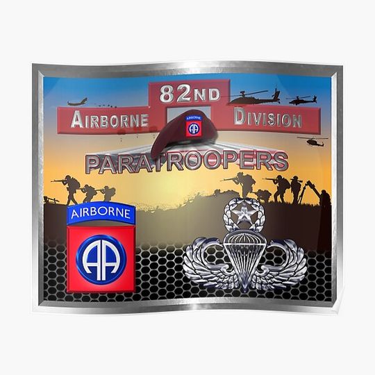 Discover 82nd Airborne Division “Paratrooper” Premium Matte Vertical Poster