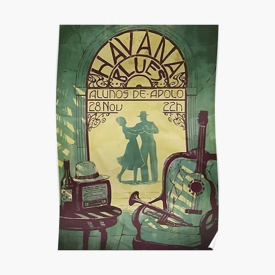 Discover Havana Blues Cuba Salsa Dance Premium Matte Vertical Poster