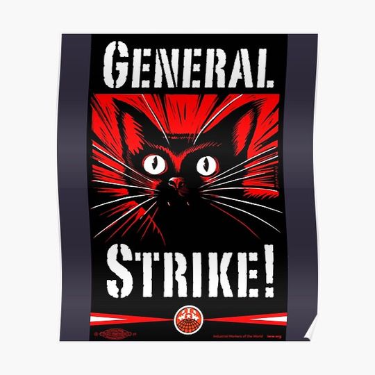 Discover Gifts For Men IWW General Strike Sabocat Premium Matte Vertical Poster