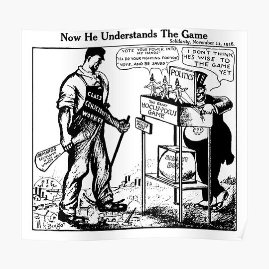 Discover Now He Understands The Game - IWW, Socialist, Labor Union, Solidarity Premium Matte Vertical Poster