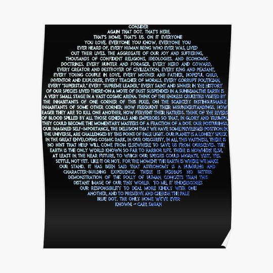 Discover Pale Blue Dot Carl Sagan Classic Premium Matte Vertical Poster