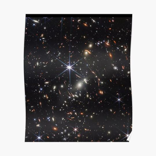 Discover The First Image From The James Webb Space Telescope 2022 Premium Matte Vertical Poster