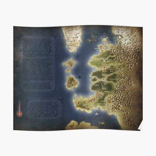 Discover Fable: Albion Map Premium Matte Vertical Poster