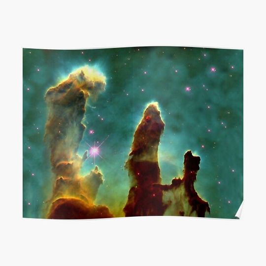 Discover Pillars of Creation nebula Premium Matte Vertical Poster