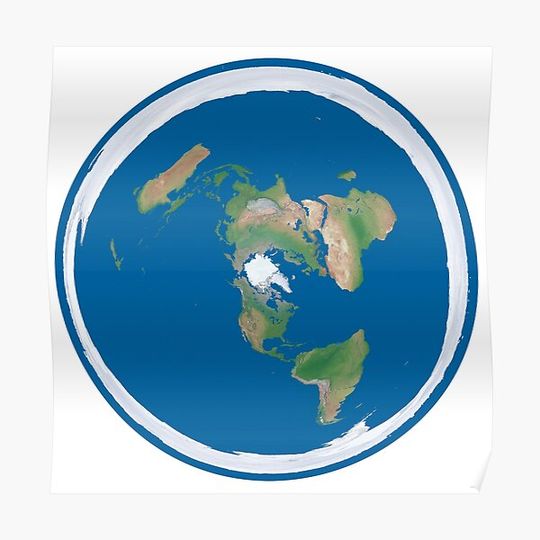 Discover Flat Earth Map Premium Matte Vertical Poster