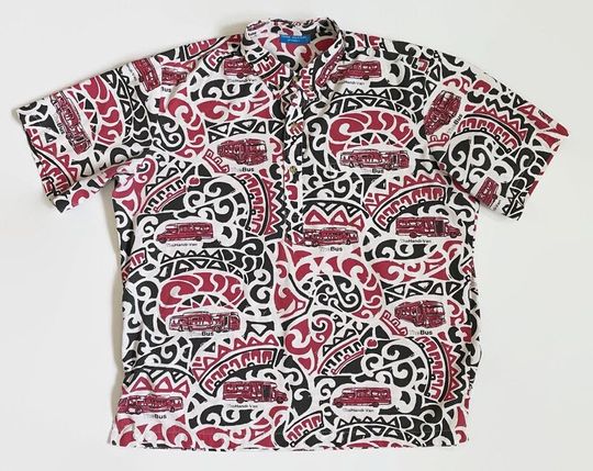 Discover The Bus by Island Traditions of Hawaii Vintage Aloha Shirt