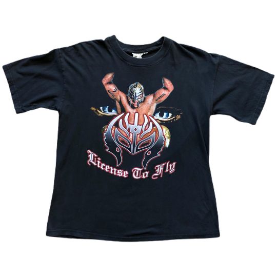 Discover Vintage Wrestling Entertainment Rey Mysterio 619 License To Fly Wrestling T-shirt