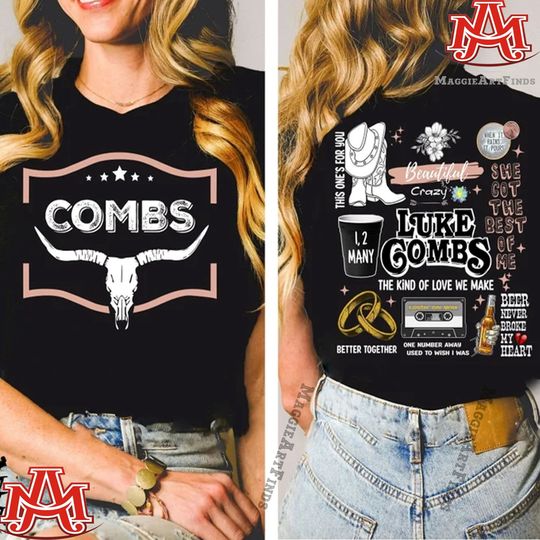 Discover Lukee Comb Bullhead Shirt, Combs Bullhead Cowgirl Concert shirt