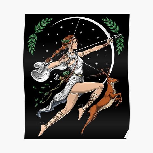 Discover Greek Goddess Artemis Premium Matte Vertical Poster