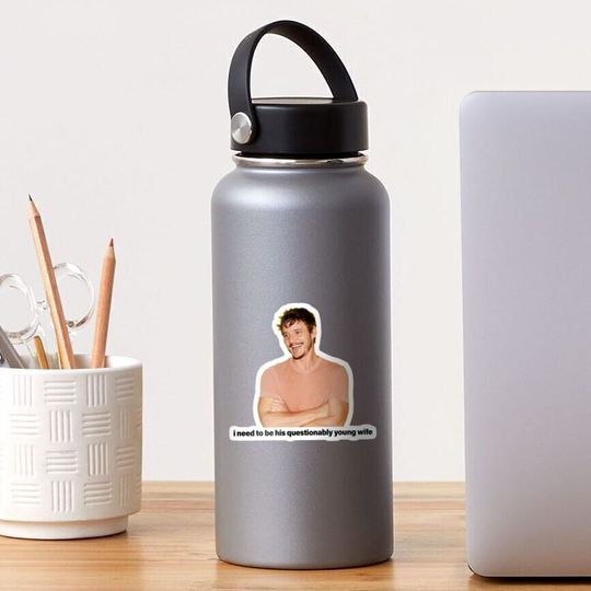 Discover pedro pascal questionably young wife Sticker