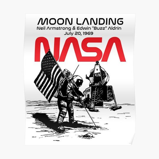 Discover Apollo 13 T-ShirtNasa Moon landing 1969 Premium Matte Vertical Poster