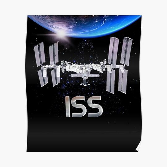 Discover ISS International space station Premium Matte Vertical Poster