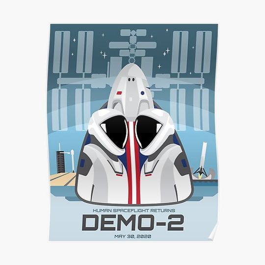 Discover Human Spaceflight Returns Premium Matte Vertical Poster