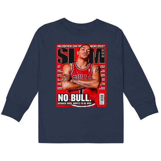Discover Derrick Rose vintage Slam Magazine Kids Long Sleeve T-Shirts