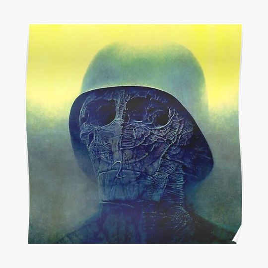 Discover Untitled (Soldier), by Zdzisław Beksiński Premium Matte Vertical Poster