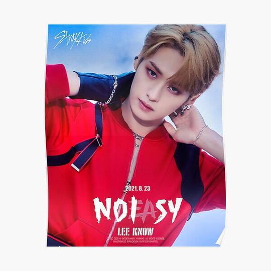 Discover STRAY KIDS LEE KNOW - NO EASY Premium Matte Vertical Poster