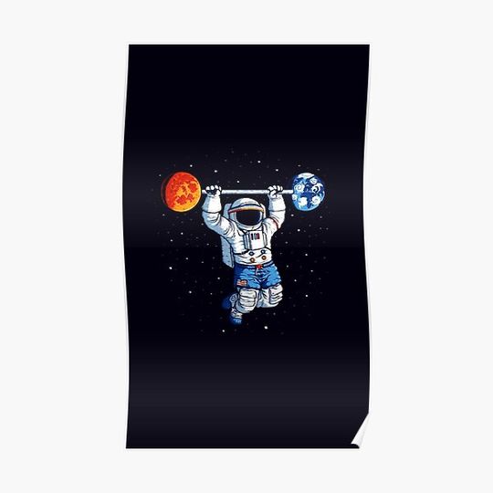 Discover Astronaut Gym Premium Matte Vertical Poster