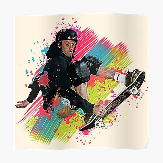 Discover Tony Hawk skateboard T-Shirt Premium Matte Vertical Poster