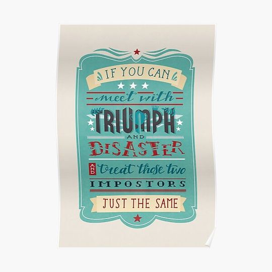 Discover Wimbledon Kipling quote If, tennis lover Premium Matte Vertical Poster