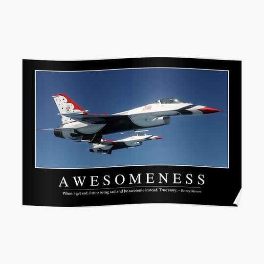 Discover Awesomeness: Inspirational Quote and Motivational Poster Premium Matte Vertical Poster