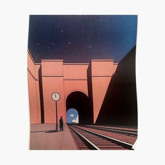 Discover Guy Billout Rel Ilustration Minimalis Premium Matte Vertical Poster