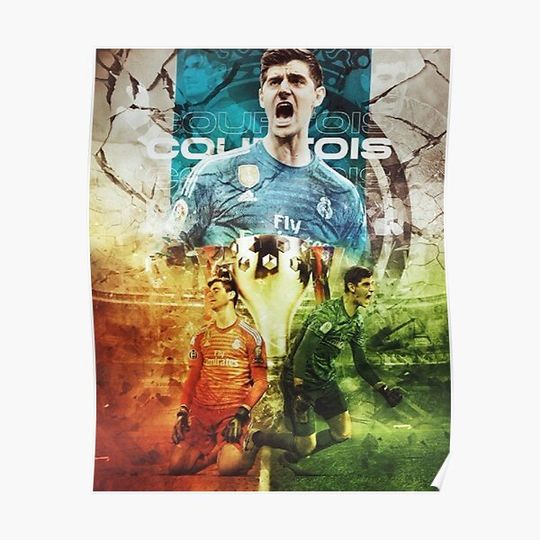 Discover Illustration Thibaut Courtois Wallpaper Premium Matte Vertical Poster
