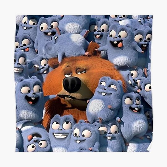 Discover Grizzy and the Lemmings Premium Matte Vertical Poster