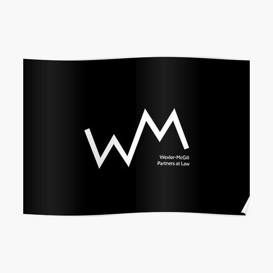 Discover White Wexler-McGill Logo ("Better Call Saul") Premium Matte Vertical Poster
