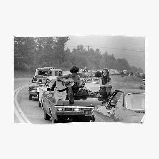Discover guitar concert woodstock Premium Matte Vertical Poster