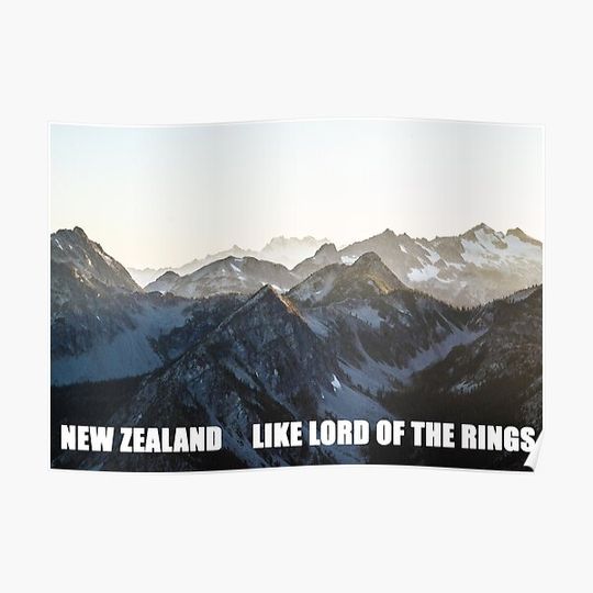 Discover NEW ZEALAND - LIKE LORD OF THE RINGS Premium Matte Vertical Poster