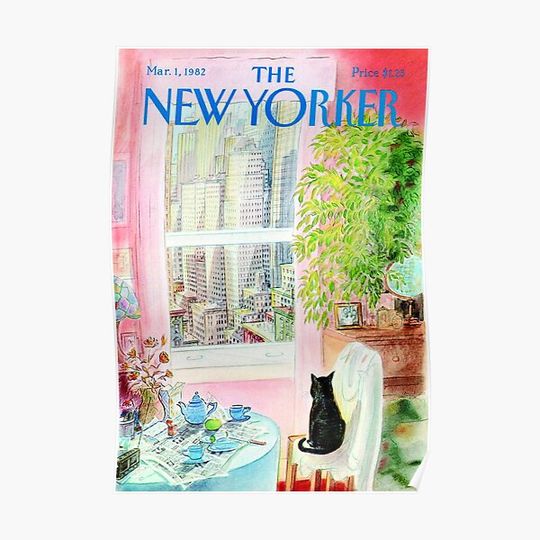 Discover Cat's Eye View City The New Yorker Poster Premium Matte Vertical Poster