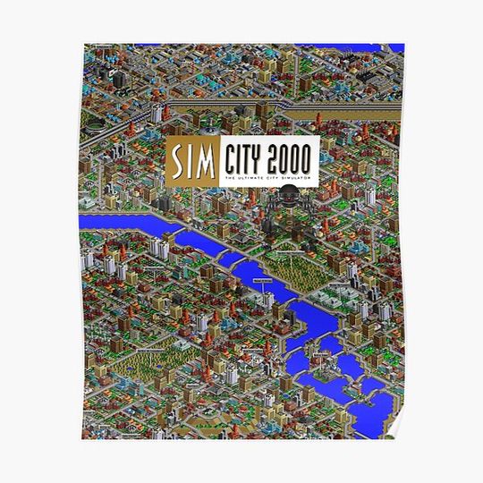 Discover SimCity 2000 Sim City - HD Premium Matte Vertical Poster