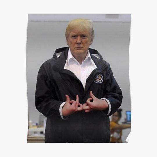 Discover Donald Trump Suwoo Gang sign Premium Matte Vertical Poster