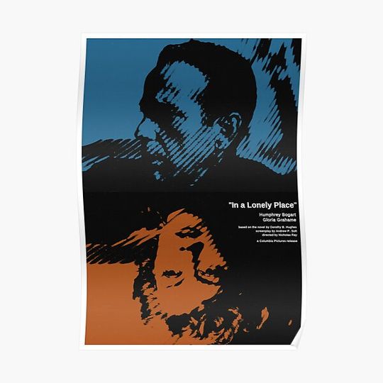 Discover In a Lonely Place (1950) - Movie poster design Premium Matte Vertical Poster