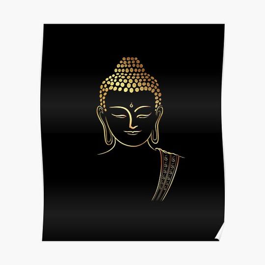 Discover Buddha Design Gautama Buddha Meditation Zen Buddhism Design Premium Matte Vertical Poster