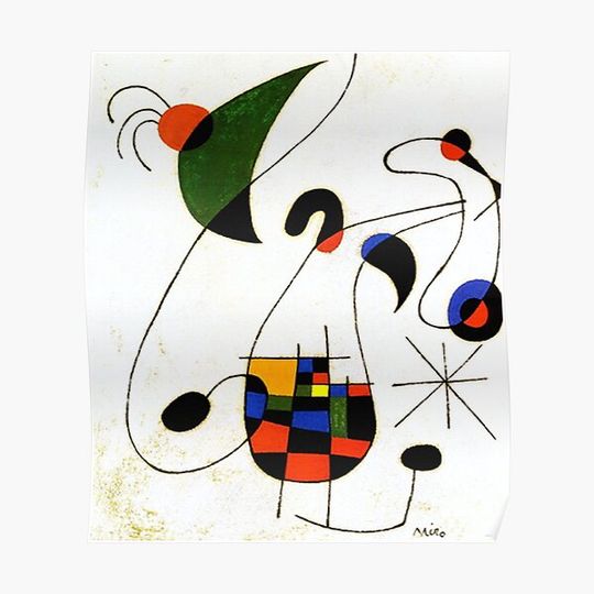 Discover Joan Miro  "Melancholic Singer " Premium Matte Vertical Poster