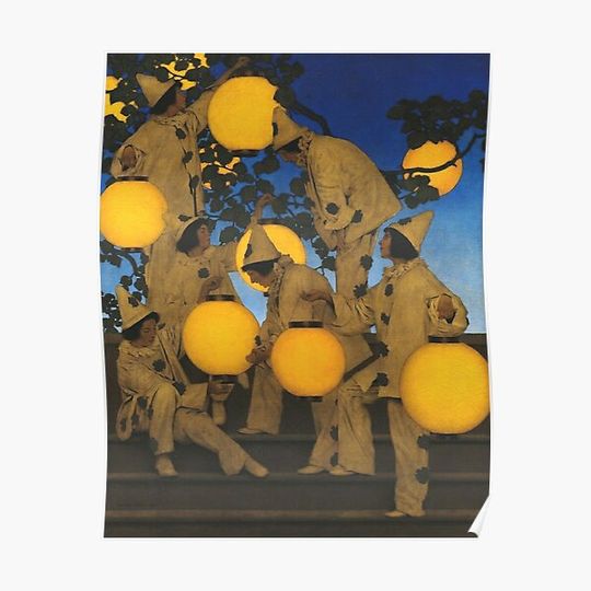 Discover Maxfield Parrish - The Lantern Bearers, (1908), by Maxfield Parrish Premium Matte Vertical Poster