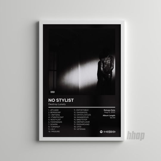 Discover Destroy Lonely - No Stylist - Hip Hop Album Print - Album Cover Poster